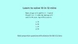 thumb Ratio proportion questions for SSC CGL Solution set 5