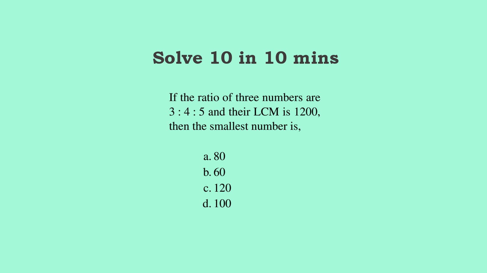 WBCS Main Level Arithmetic Question Set 6