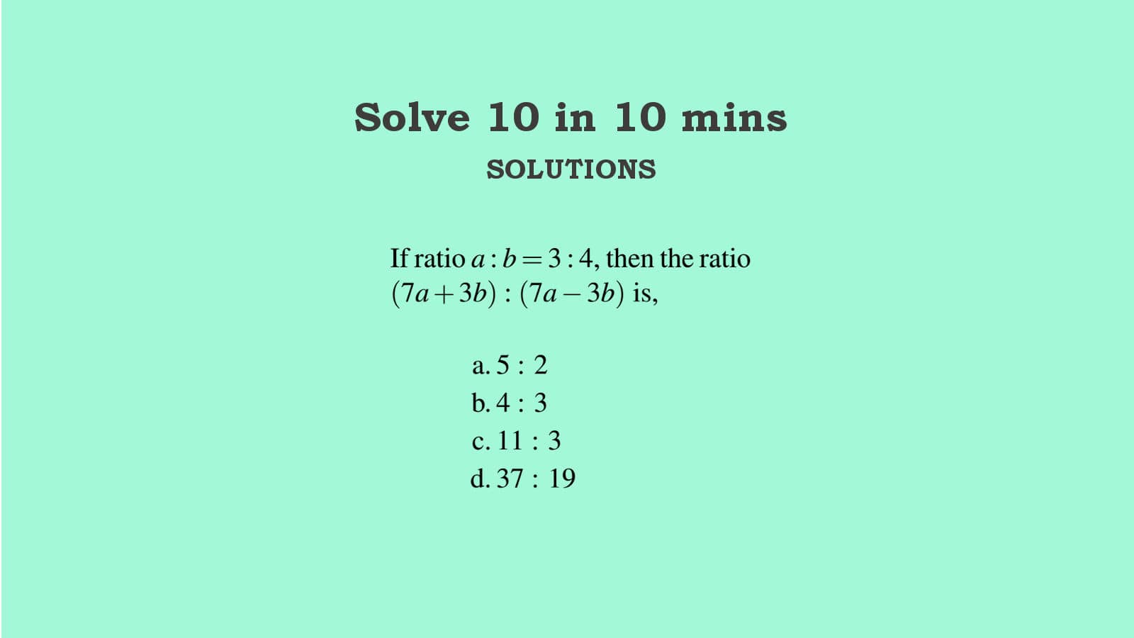 Solution of Maths Question set 5 for WBCS