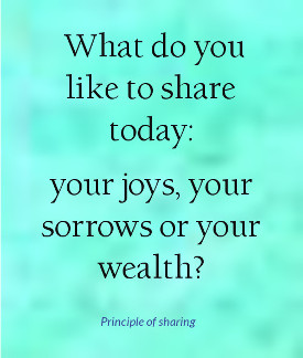 What would you share - principle of sharing